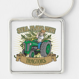 Speelt nog steeds met groene trekkers sleutelhanger