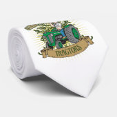 Speelt nog steeds met groene trekkers stropdas (Opgerold)