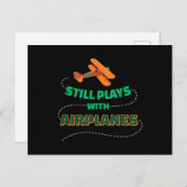 Speelt nog steeds met vliegtuigen briefkaart (Voorkant / Achterkant)