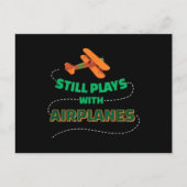 Speelt nog steeds met vliegtuigen briefkaart (Voorkant)