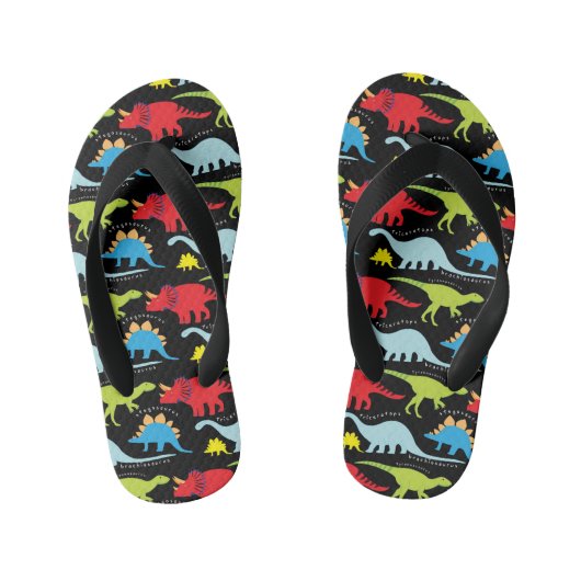 Speelt teenslippers voor Dinosaur-patroon (Voetbed)