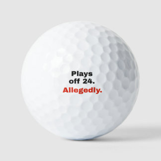 Speelt zogenaamd 24, naar verluidt: Grappige golfb Golfballen