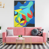 Speelterrein van gekleurde vormen Canvasprint Canvas Afdruk (Insitu (Woonkamer))