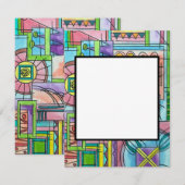 Speeltijd-Hand geschilderde grillige Waterverf kun Notitiekaartje (Voorkant / Achterkant)