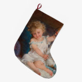 Speeltijd: Meisje speelt met haar dichter Kitten Grote Kerstsok (Voorkant (Hangend))