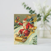 Speeltijd met de Kerstman Feestdagenkaart (Staand voorkant)