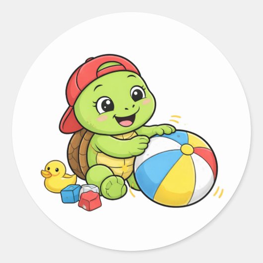 Speeltijdpret Ronde Sticker (Voorkant)