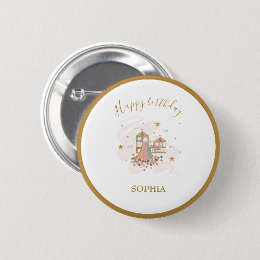 Speeltuin Avontuur Feest Ronde Button 5,7 Cm (Voorkant /achterkant)