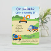 Speeltuin Bouw Verjaardag Uitnodigen Kaart (Staand voorkant)