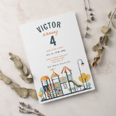 Speeltuin Kids Verjaardagsfeestuitnodiging Kaart