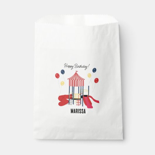 Speeltuin Kinder Jongens Meisjes Verjaardag Aangep Bedankzakje (Voorkant)