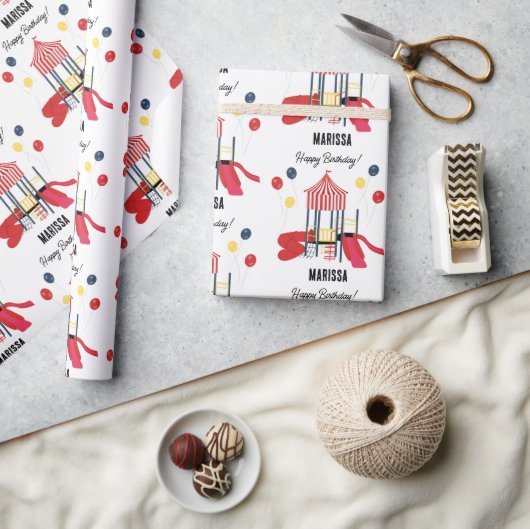 Speeltuin Kinder Jongens Meisjes Verjaardag Aangep Cadeaupapier (Crafts)