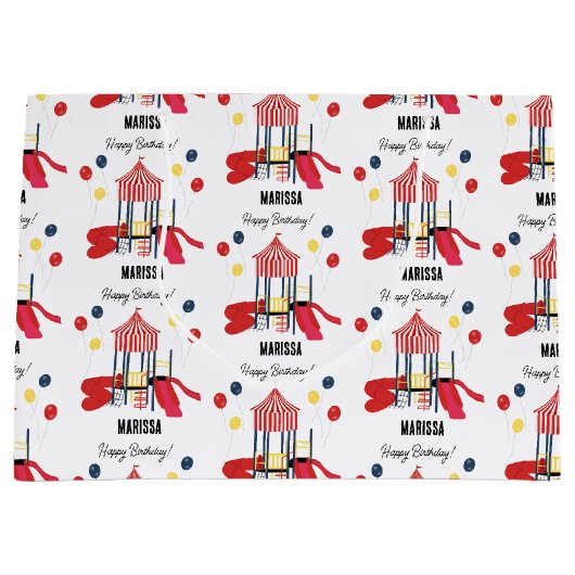 Speeltuin Kinder Jongens Meisjes Verjaardag Aangep Groot Cadeauzakje (Voorkant)