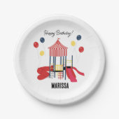 Speeltuin Kinder Jongens Meisjes Verjaardag Aangep Papieren Bordje (Voorkant)