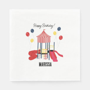 Speeltuin Kinder Jongens Meisjes Verjaardag Aangep Servet