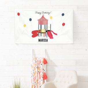 Speeltuin Kinder Jongens Meisjes Verjaardag Aangep Spandoek