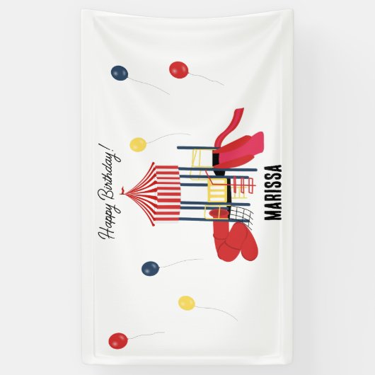 Speeltuin Kinder Jongens Meisjes Verjaardag Aangep Spandoek (Verticaal)