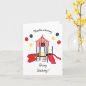 Speeltuin Kinder Jongens Meisjes Verjaardag Kaart (Gele Bloem)