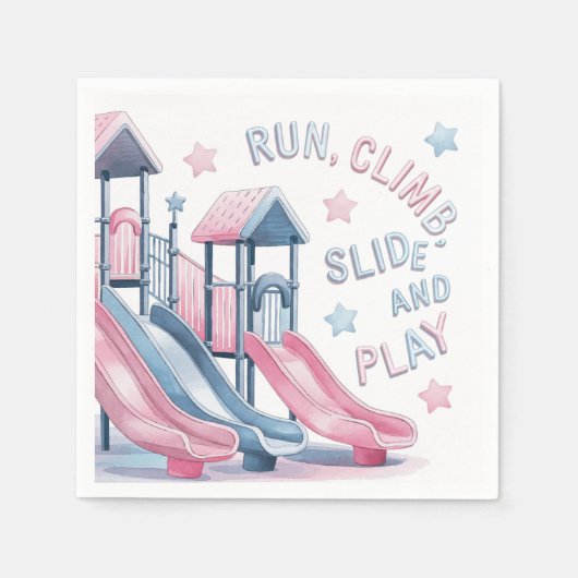 Speeltuin Leuke Verjaardag Bash Servet (Voorkant)