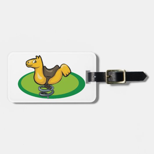 Speeltuin Paard Spring Rider Bagagelabel (Voorkant horizontaal)