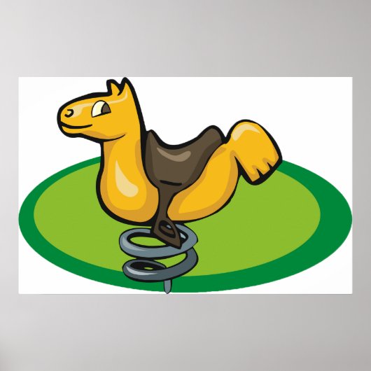 Speeltuin Paard Spring Rider Poster (Voorkant)