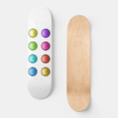 Speeltuin Skateboarder Button Ball Bubble 3D Persoonlijk Skateboard (Voorkant)