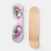 Speeltuin Skateboarder Lady Eye Wimpergezicht Persoonlijk Skateboard (Voorkant)