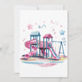 Speeltuin Slide Super Leuke Verjaardag Bash Welkom Kaart (Achterkant)