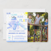 Speeltuin Verjaardag Foto Uitnodiging (Voorkant)