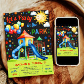 Speeltuin Verjaardag Uitnodiging - Feest in het Pa