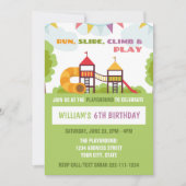 Speeltuin Verjaardag Uitnodiging, Park Party Uitno Kaart (Voorkant)