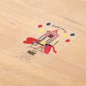 Speeltuin Verjaardagsfeest in het Kinder Park Acryl Uitnodigingen (Laagn)