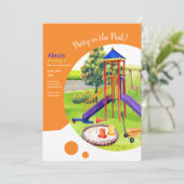 Speeltuin Verjaardagsfeest Kaart (Staand voorkant)