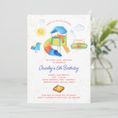 Speeltuin Verjaardagsfeestuitnodiging - Park Party Kaart (Staand voorkant)