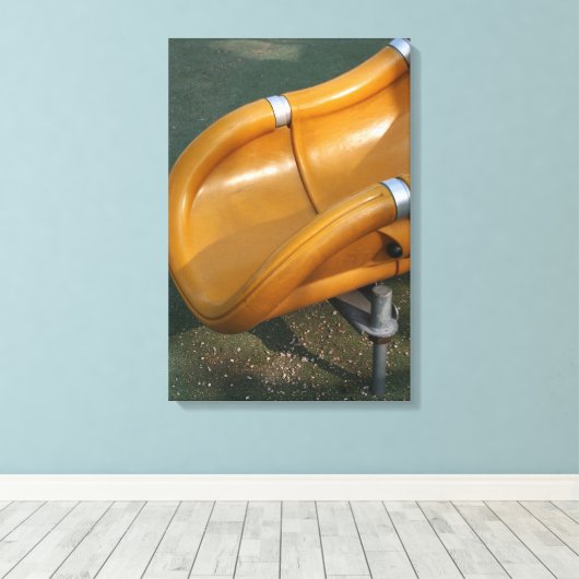 Speeltuin voor Kinderen 32 Gele Dia Canvas (Insitu (Houten vloer))