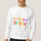 Speeltuin Warrior Wit Sweatshirt mannen (Voorkant)