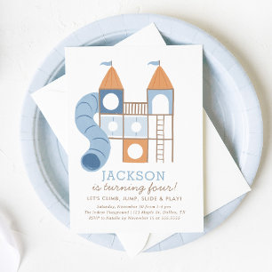 Speeltuinfeest in het Park Boy Birthday Kaart