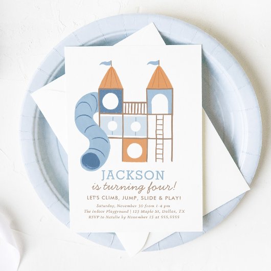 Speeltuinfeest in het Park Boy Birthday Kaart