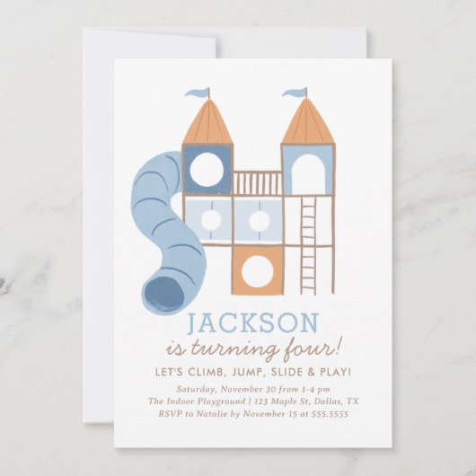 Speeltuinfeest in het Park Boy Birthday Kaart (Voorkant)