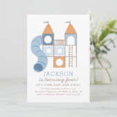 Speeltuinfeest in het Park Boy Birthday Kaart (Staand voorkant)