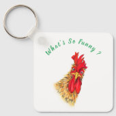 Speelvolle Sleutelhanger Funny Rooster - Wat is er (Voorkant)
