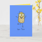 Speelwater - Aardappel met Wenskaart bril Kaart (Gele Bloem)