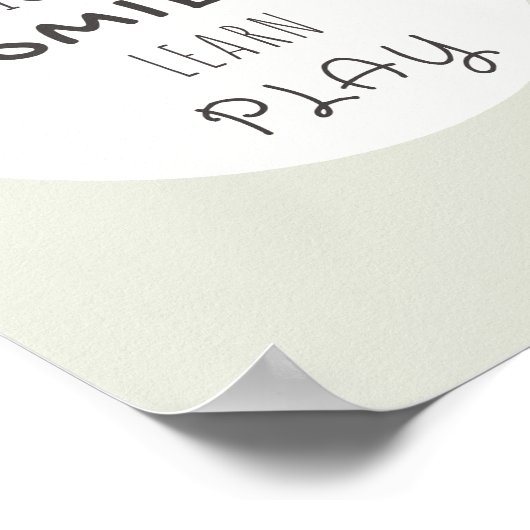 Speelzaal Poster & Prints. giggle.smile.Learn.Play (Hoek)