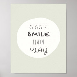 Speelzaal Poster & Prints. giggle.smile.Learn.Play