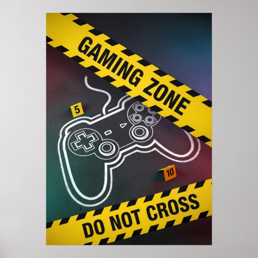 Speelzone Niet Overschrijden Poster (Voorkant)