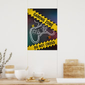 Speelzone Niet Overschrijden Poster (Keuken)