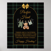 Speenzoekspel Bord Teddybeer Saliegroen Poster (Voorkant)