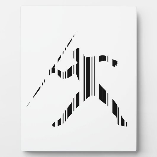 Speer BAR CODE Sport Atletiek Patroon Fotoplaat (Voorkant)
