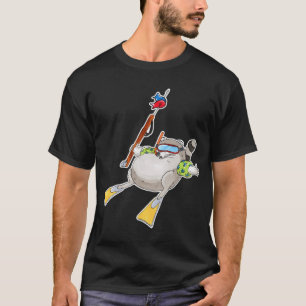 Speerduikende wasbeer t-shirt