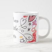Speerliefde Doodle-illustratie Grote Koffiekop (Rechts)